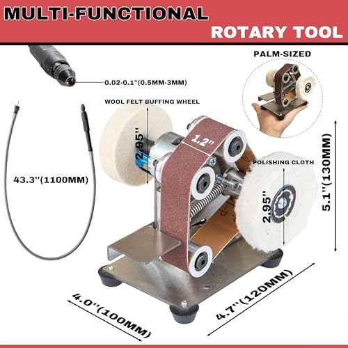Mini Belt Sander Knife Sharpener with Flex Shaft