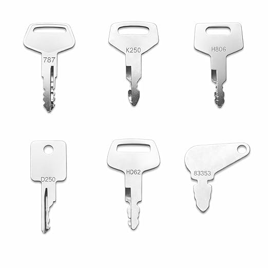 13 Heavy Equipment Key Set Consturction Ignition Keys fits Cat, JD, Case, Komatsu, Hyster, Kubota, JCB, Bobcat, Daewoo, JLG, Toyota, Hitachi, Kobelco, Takeuchi, Volvo