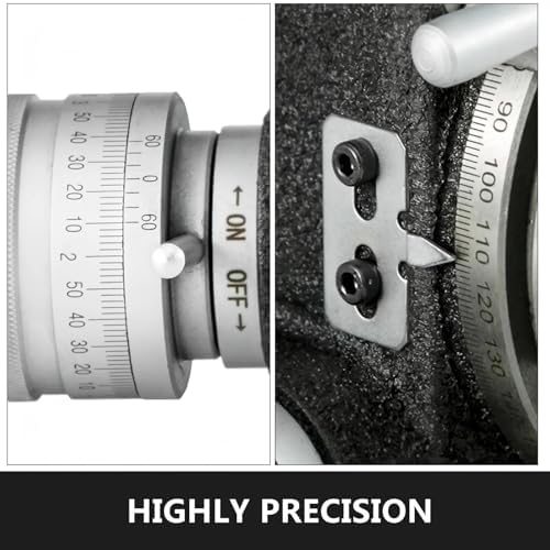 4inch Rotary Table Horizontal Vertical Milling Table, 4-Slot with Indexing Plate Set for Precision Milling Drilling (4 inch 4-Slot)