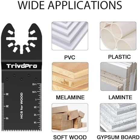 TrivdPro 200PCS Oscillating Saw Blades, Multitool Blades for Wood Plastics
