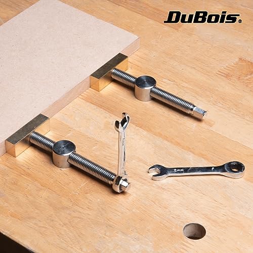 DuBois 51059 Bench Dog Clamps for 3/4" (19mm) Dog Hole | Low-Profile Workbench Angle Adjustable Screw Clamp Stoppers, 2 PK
