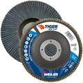Weiler 50806 Big Cat High Density Abrasive Flap Disc, Type 27, Round Hole, Phenolic Backing, Zirconia Alumina, 4-1/2" Dia., 120 Grit (Pack of 10)