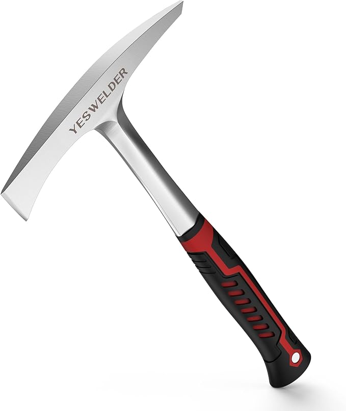 YESWELDER Welding/Chipping Hammer, 28oz Slag Removal Tool with carbon, Steel Construction & Shock Reduction Grip, Welder Hammer, Welding Chipping Hammer, Welders Chipping Hamme