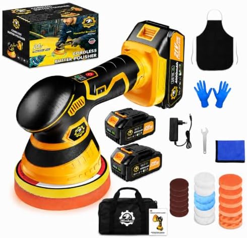 Cordless DA Polisher Kit with 2 x 4000mAh Batteries