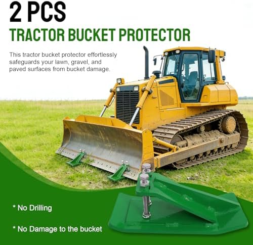 2 Pcs Ski Edge Protector for Snow Removal Spreading Gravel, Green