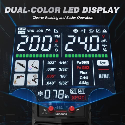 ARCCAPTAIN Pulse MIG Welder 200A Aluminum Welding Machine 110V 220V MIG200P