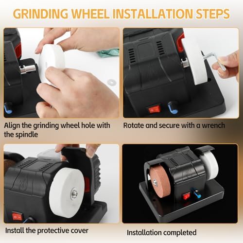 Mini Cordless Bench Grinder Compatible with Makita 18V-21V Batteries, Electric Multi-Purpose Grinding Machine 7000 RPM Stepless Speed Regulation for Metal, Wood, Jewelry Buffing