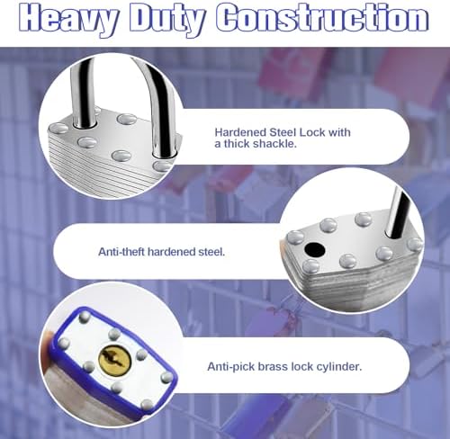 Laminated Steel Key Padlocks 1-9/16" 40mm Wide Body 25PCS Locks Keyed Alike