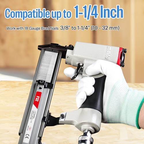 meite F32 18 Gauge Brad Nailer, Pneumatic Brad Nailer, Pneumatic Nail Gun