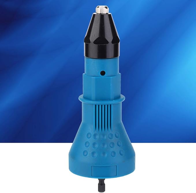 Hilitand Riveting Gun Adapter Electric Rivet Nut Gun Adapter Riveter Gun Adaptor Riveting Insert Nut Power Drill Tool Kit(Blue)