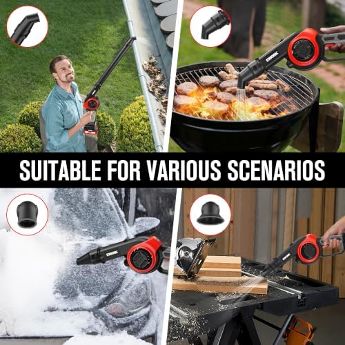 EWORK 20V Small Cordless Leaf Blower with 2 x 2.0Ah Battery and Charger
