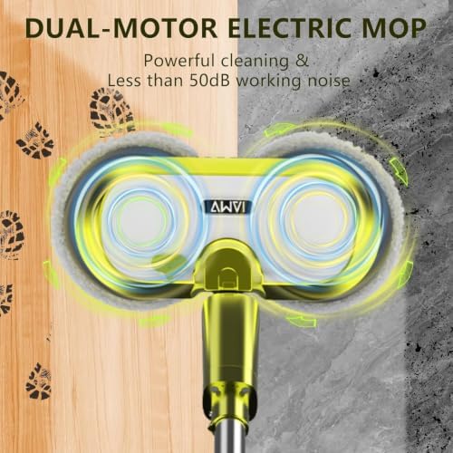 VMAI Cordless Electric Mop with Water Spray & Detachable Battery