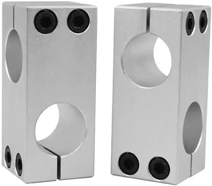 Optical Shaft Cross Clamp Fixed Bracket Parallel and Vertical Connection Locking Aluminum Double Hole Same Diameter Connector (Color : 50mmx50mm)