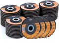 40 Pack 4.5" x 7/8" Premium Calcined Alumina Flap Disc, 40 60 80 120 Grit Type 29, 4 1/2 for Angle Grinder, Flap Sanding Disc for Stainless Steel, Metal, Wood