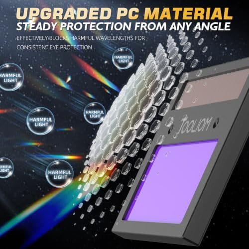 TOOLIOM Auto Darkening Welding Helmet with 1/1/1/1 True Color