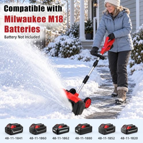 Electric Snow Shovel Cordless 16 Inch Compatible with Milwaukee M18 Battery