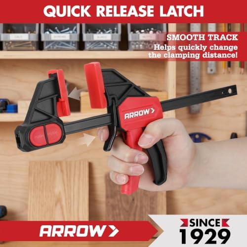 ARROW 6-Piece Mini Light-Duty 6"(2) & 6" Medium Duty (4) Bar Clamps Set