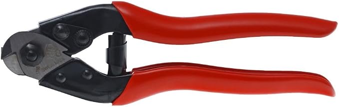 FELCO C7 Swiss Made Cable Cutters – One-Hand Wire Cutters for Bike Brake Lines, Fencing & Electrical Work | Compact Hand Tool with Triangular Hardened Steel Blades, Non-Slip Grip, No-Fray, 7mm