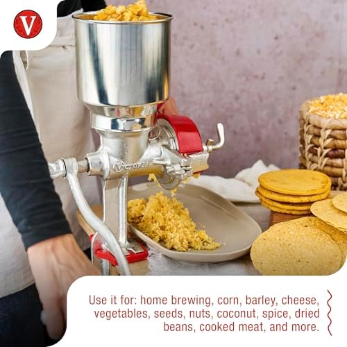 Victoria Manual Cast Iron Grain Mill 2400g with High Hopper