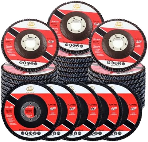 50 Pack 4 1/2 Inch Flap Disc Angle Grinder Sanding Disc 40 Grit Type 27 Flap Discs Premium High Density Jumbo Zirconia Flap Sanding Disc
