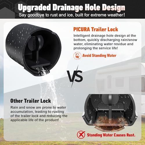 Trailer Lock for 2-5/16 Inch Couplers, Heavy Duty Trailer Hitch Locks