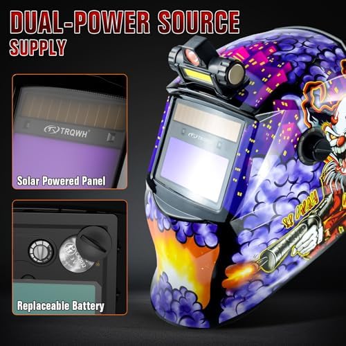 TRQWH Welding Hood Auto Darkening Welding Helmet with Light True Color