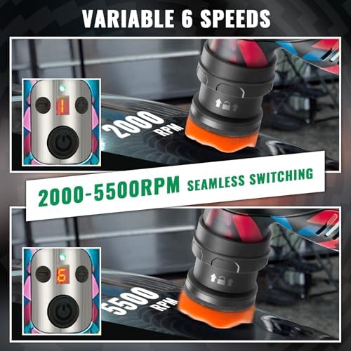 BATOCA S5 Cordless Mini Car Polisher Buffer Sander Rotary & Dual Action