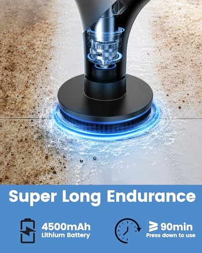Electric Spin Scrubber, IPX7 Waterproof Shower Scrubber with 7 Brush Heads