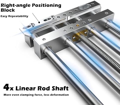 CNC Router High-Precision Aluminum Vise Bench Clamp, 282mm x 150mm x 30mm