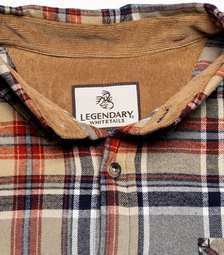 Legendary Whitetails Mens Flannel Long Sleeve Button Down 100% Cotton Shirt