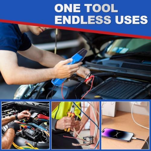 350W Mini Heat Gun for Heat Shrink Tubing, 460PCS 10-26 AWG Solder Seal Wire Connectors & Waterproof Shrink Tube Kit, Portable Hot Air Gun with 2-Temp Max 752°F (400°C) for Automotive, Wiring Repair