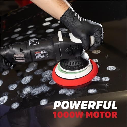 Maxshine M15 Pro Dual Action Polisher – 15mm Long Throw Random Orbital Buffer, 1000W Detailing Machine with 5″ Backing Plate –Variable Speed 2,500–5,000 OPM for Car, Truck, SUV & Boat Paint Correction