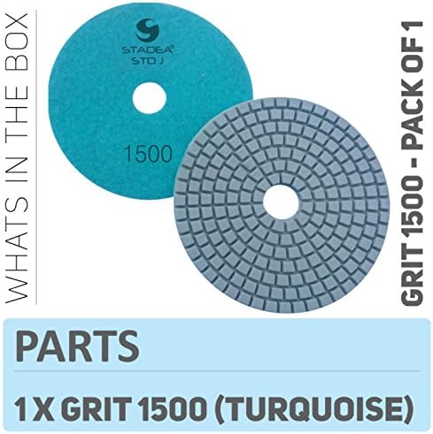 PPW109D Diamond Polishing Pads 4" For Concrete Terrazzo Marble Granite Countertop Floor Edge Wet Polishing, Grit 1500