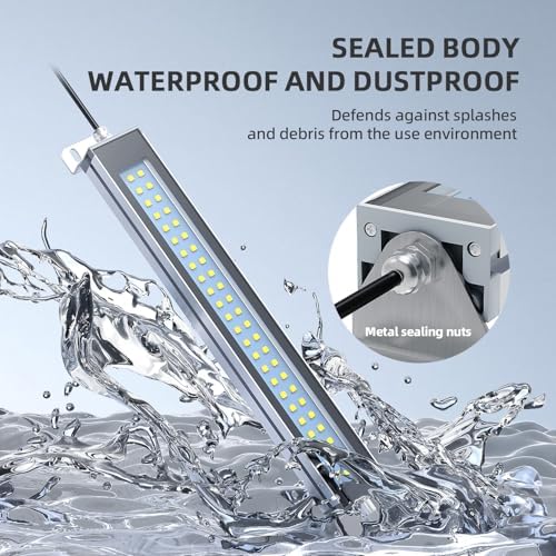 LED Workshop Light, Explosion-Proof Lighting, CNC Machine Work Tube Industrial Lighting, Work Lamp for Machine Tools and Lathe 110V to 220V Universal (40 Watts)