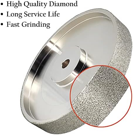 CBN Grinding Wheel 6 Inch 80 Grit, 1/2" Arbor, for Bench Grinders
