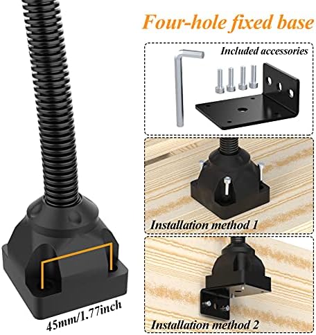 Led Machine Work Light, IP65 Water Proof 23in Flexible Gooseneck Lamp 900 Lumens 120 Volt for Lathe Milling Drill Press Industrial Lighting, Install With Screws