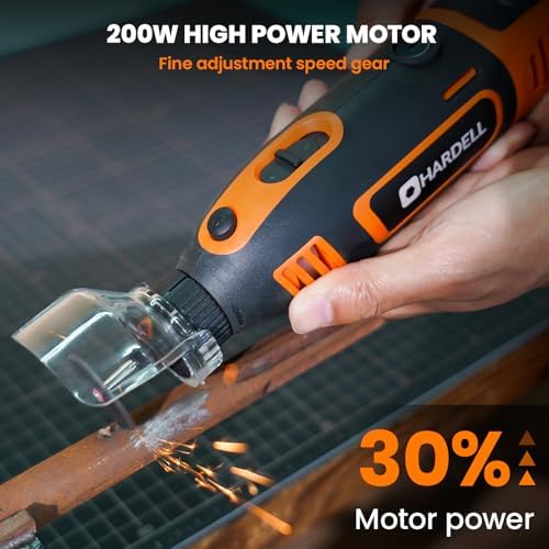 HARDELL 200W Corded Rotary Tool 8000-40000 RPM Flex Shaft Digital Display