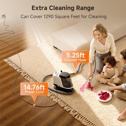 Uwant 18Kpa Carpet Cleaner Machine with Pet Pro Cleaner&Tools Set of 1