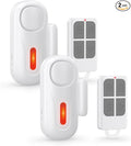 Door Alarms for Kids Safety, 120dB Wireless Window Security Sensor with 600ft Remote Range, Home Intruder Alert System with SOS Button, 2-Level Adjustable Volume for Pool, Dementia, Apartment, 2 Pack