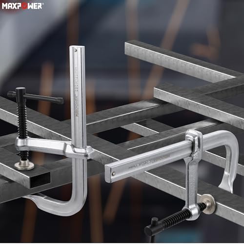 MAXPOWER Thick Rail F Clamp, 10" Opening, 4-3/4" Throat