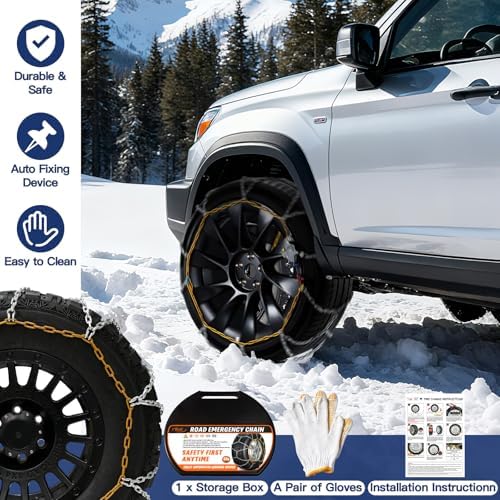 DEDC Auto Lock Y-type Mn Steel Snow Tire Chain for Tesla Model Y 245 255