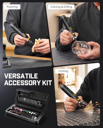 Fanttik F2 Pro Kit Cordless Rotary Tool Kit with Pro Refill Accessories Kit