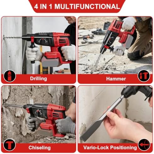 SDS-Plus Cordless Rotary Hammer Drill For Milwaukee M18 18V Battery