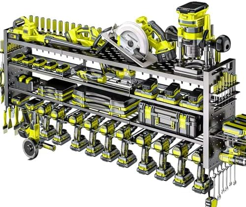 49.8" Power Tool Organizer Wall Mount,Holds 14 Cordless Drills