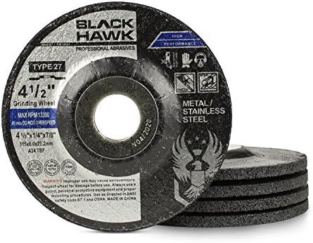BHA 4.5" x1/4" x7/8" Metal Grinding Wheels for Angle Grinder - 120 Pack