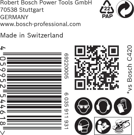 Bosch Professional 50x Expert C470 Sandpaper (Ø 150 mm, Grit 220, Accessories Orbital Sander)