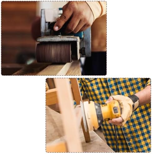 Sanding Belts and Sanding Discs Set, 4x36 Sand Belts, Aluminum Oxide Sanding Belts, 80/120/150/240/400 Grits 10 Pack Plus 6 Inch No-Hole Self Stick Oxide Sands Disc Paper 80-400 Grits
