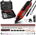 DEKOPRO Rotary Tool Kit, 1.5-Amp Corded Power Rotary Tools with 42" Flex Shaft, 6 Variable Speed, 8,000-35,000 RPM, 129 Pcs Accessories Kit for Cutting, Sanding, Grinding, Carving & DIY Projects Red