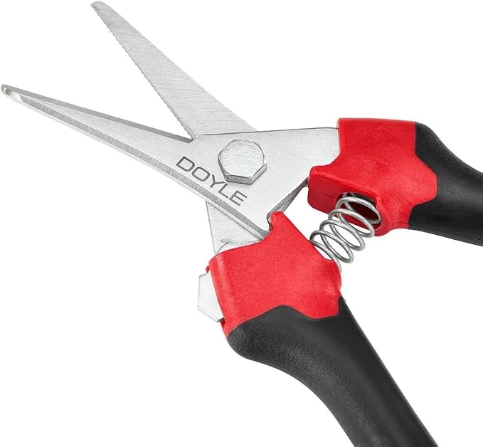 Micro Tip Pruning Shears 7.5 Inch, Precision Garden Snips for Trimming Plants, Flowers, Herbs, Ergonomic Grip