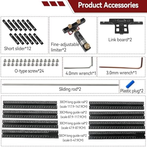 Track Saw Parallel Guide System | Micro-Adjustable Flip Stop, Zero Calibration, Repeatability for Rip Cuts